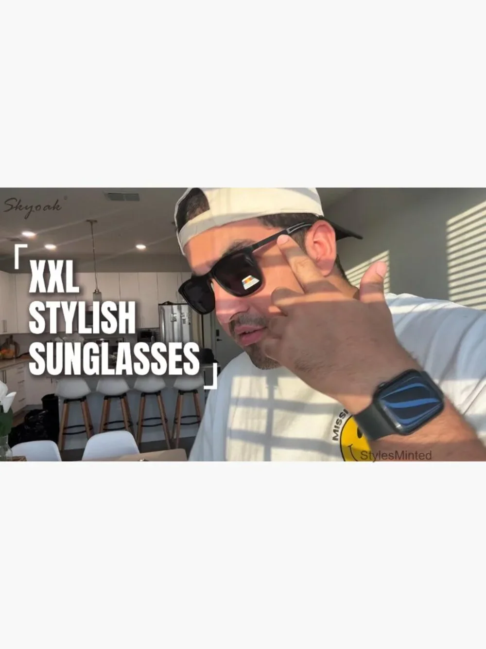 XXL 158mm Wide Square Frame Polarized Sunglasses for Men Women,